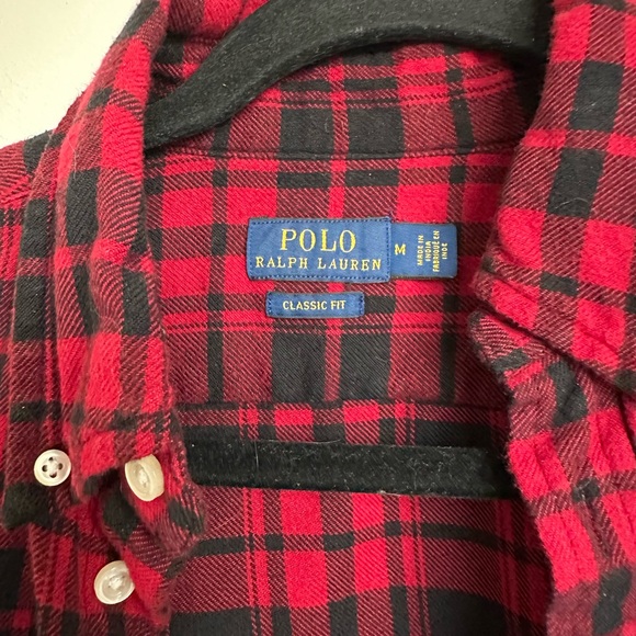 Ralph Lauren POLO Red and Black Plaid Classic Fit Shirt - Picture 4 of 10